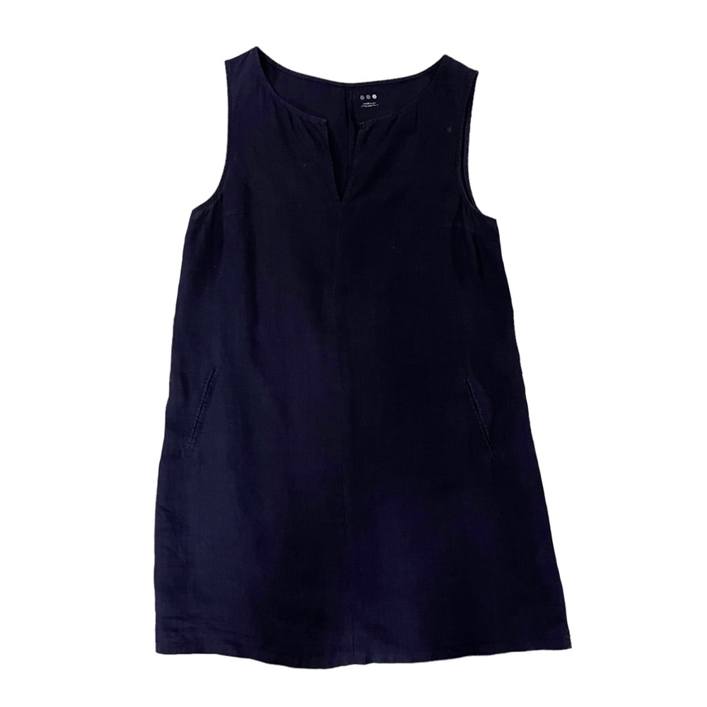 PRICE FIRM🚨 Three Dots Navy Linen Shift Dress Large